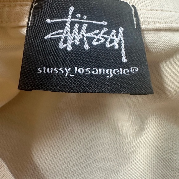 Stüssy Cream “Increase The Peace” Flower Short Sleeve Tee Size Medium EUC! - Picture 6 of 8